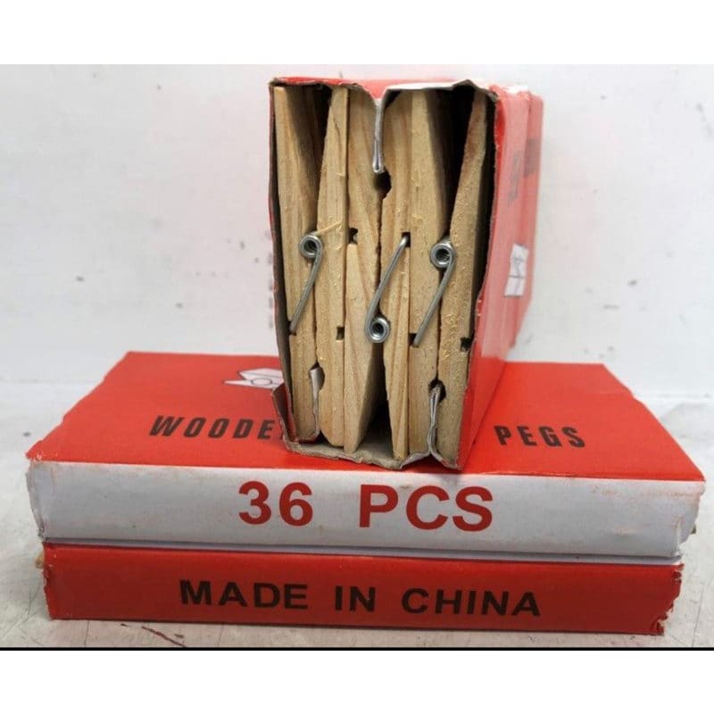 Standard wooden clothes pegs - pack of 36 - clothespins home & living - home decor & furniture - pin home&living