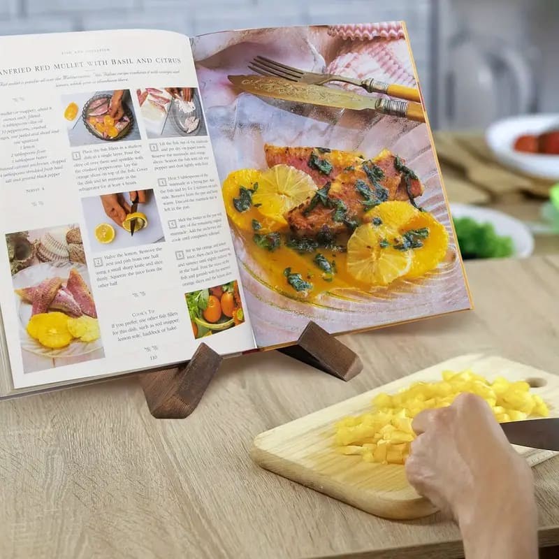 Wooden cookbook stand - kitchen organizers home&living materials