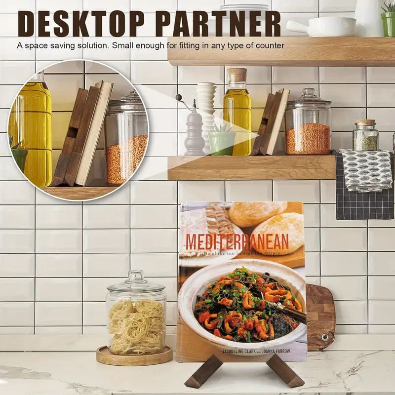 Wooden cookbook stand - kitchen organizers home&living materials