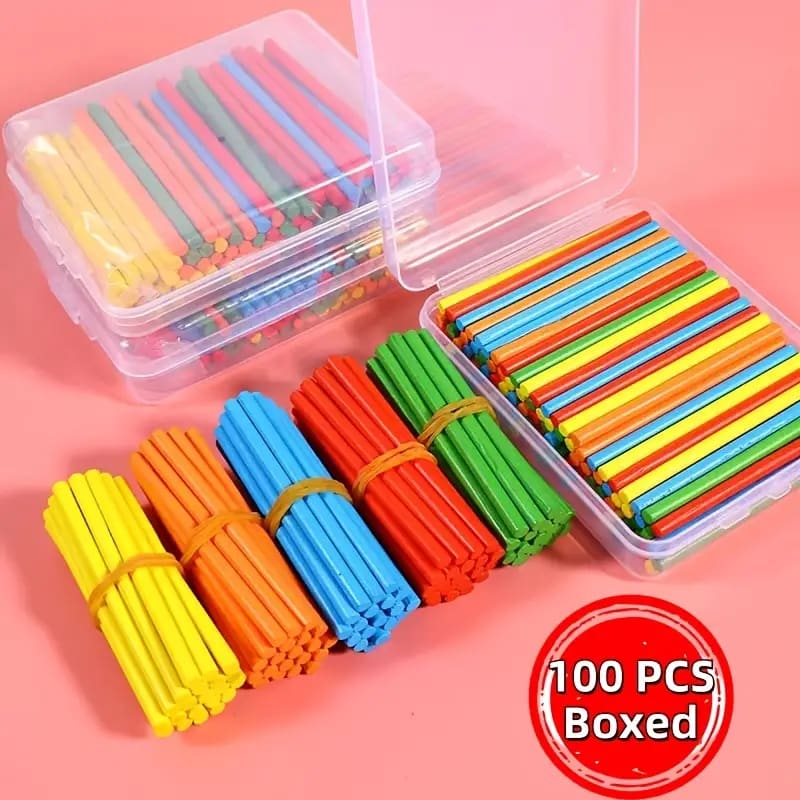 100 wooden counting sticks - educational toys toys