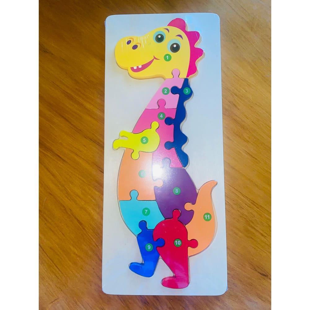 Wooden dinosaur counting puzzle | educational toy for kids ā brand new - wooden & pegged puzzles educational - toys toys