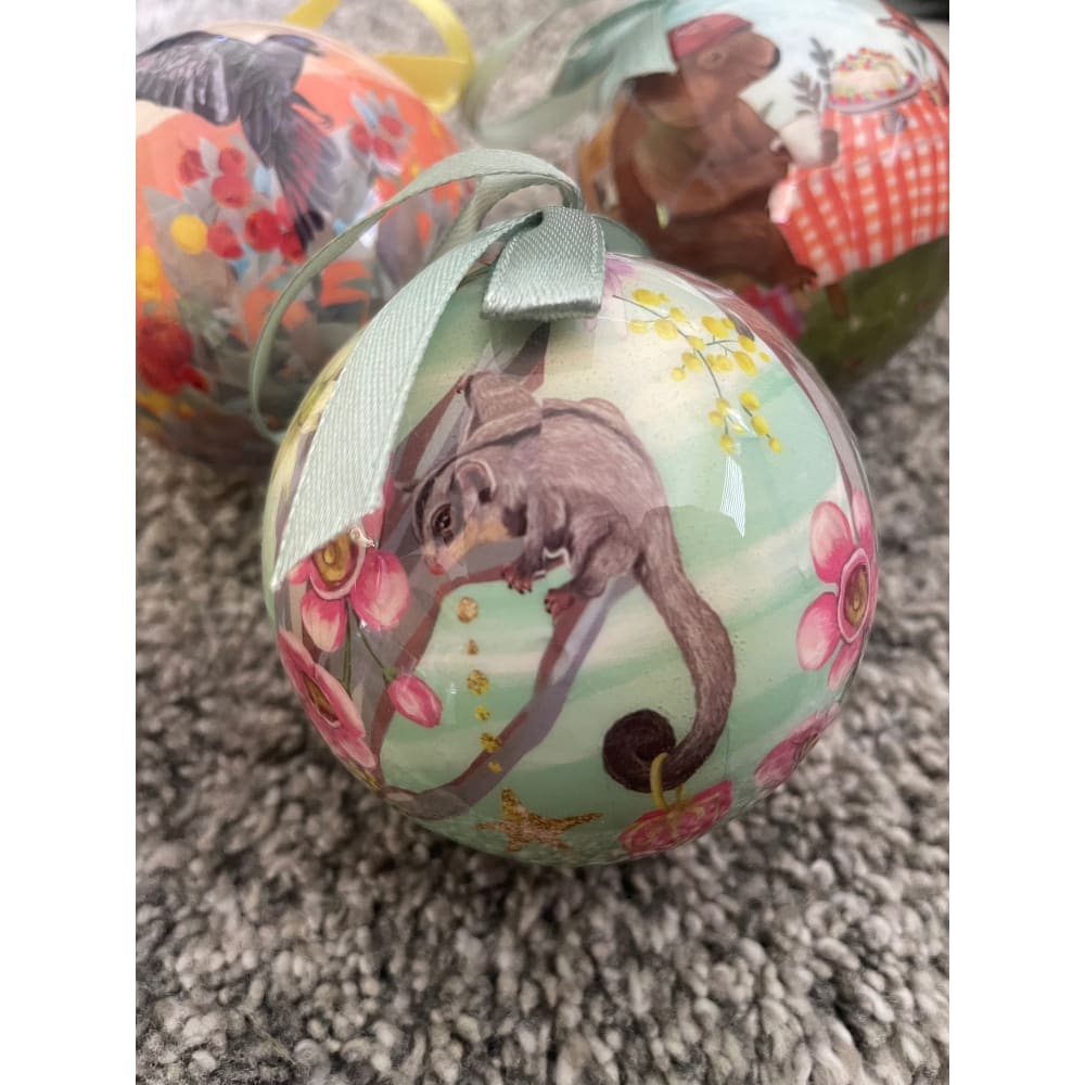 Woodland animal christmas baubles – set of 4 | whimsical tree ornaments – brand new - holiday ornaments christmas