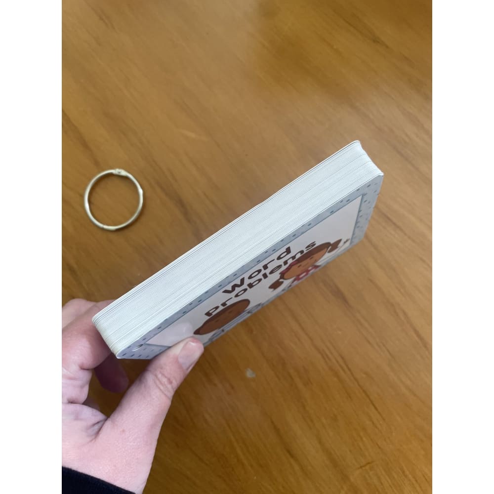 Word problem cards | maths practice flashcards with ring – brand new - educational flash cards book - educational