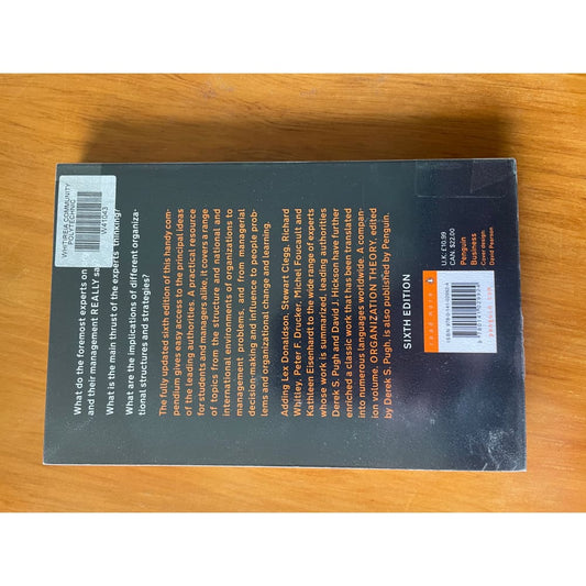 Writers on organizations | management thinkers & theories – used (ex-library) - print books book - business