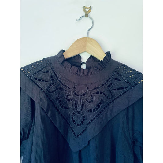 Yas cotton mock neck blouse – size s (brand new cut-label) - blouses blouse - bnew label cut branded clothing