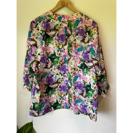 Zafina floral top – size 10 – brand new - blouses clothing & fashion - designer clearance - long sleeve - top women’s
