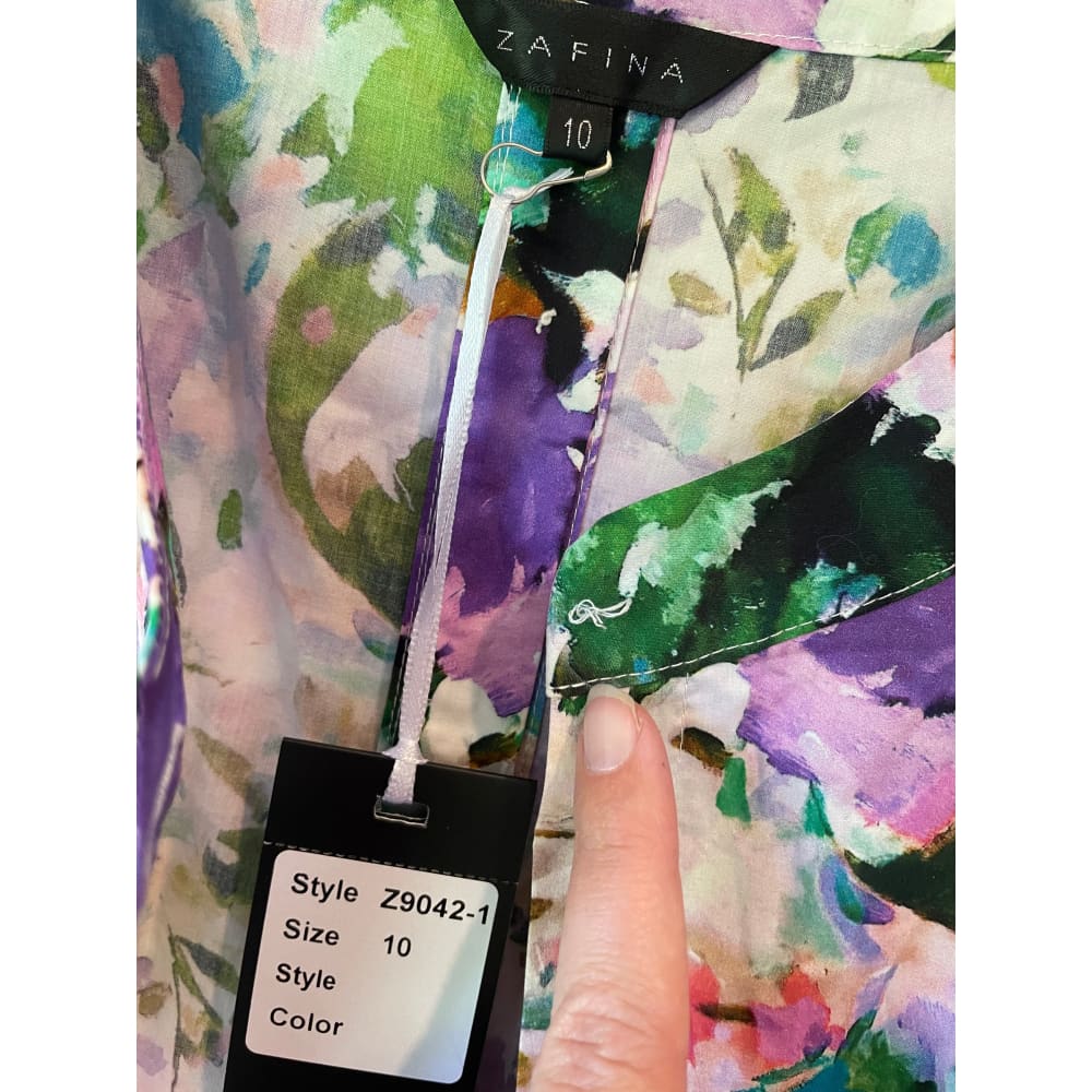 Zafina floral top – size 10 – brand new - blouses clothing & fashion - designer clearance - long sleeve - top women’s