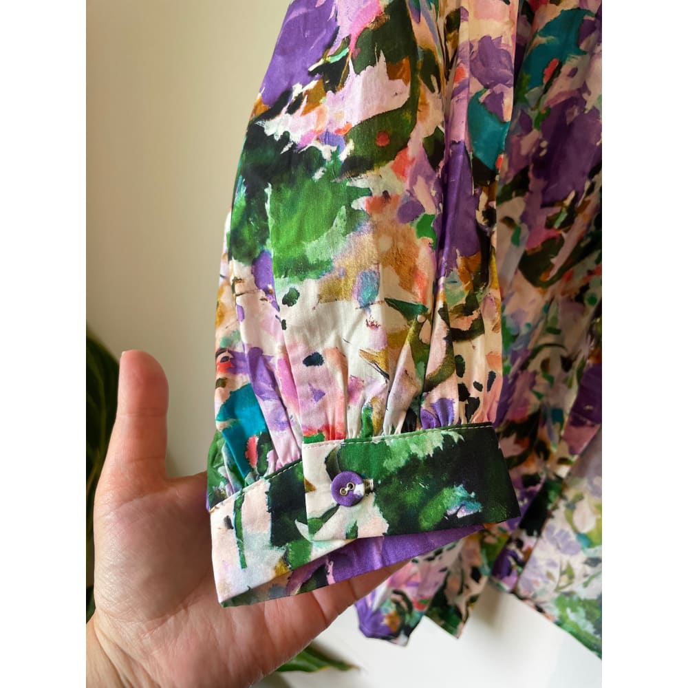 Zafina floral top – size 10 – brand new - blouses clothing & fashion - designer clearance - long sleeve - top women’s