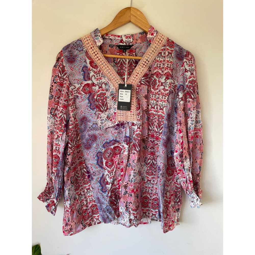 Zafina size 10 tops - blouses blouse - clothing & fashion - designer clearance - top women’s apparel