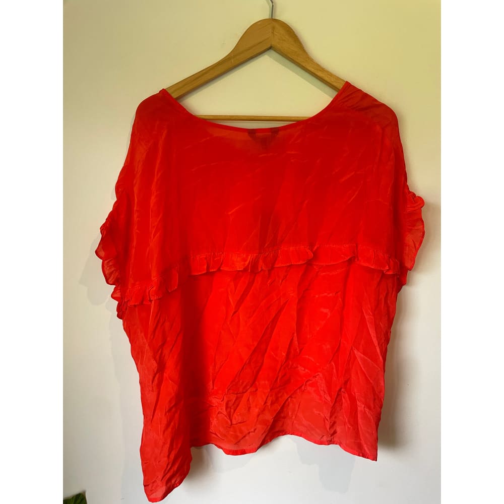 Zafina size 10 top – small pull noted - blouses blouse - clothing & fashion - designer clearance - top women’s apparel