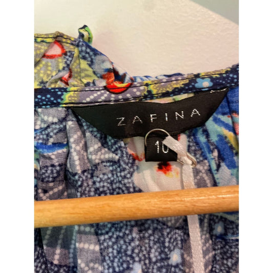 Zafina size 10 floral top - clothing tops blouse - clothing & fashion - designer clearance - top women’s apparel