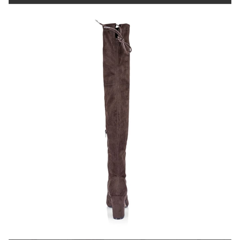 Verali size 38 zeebra over the knee boots - chocolate microsuede - boots boots - clothing & fashion womenās shoes