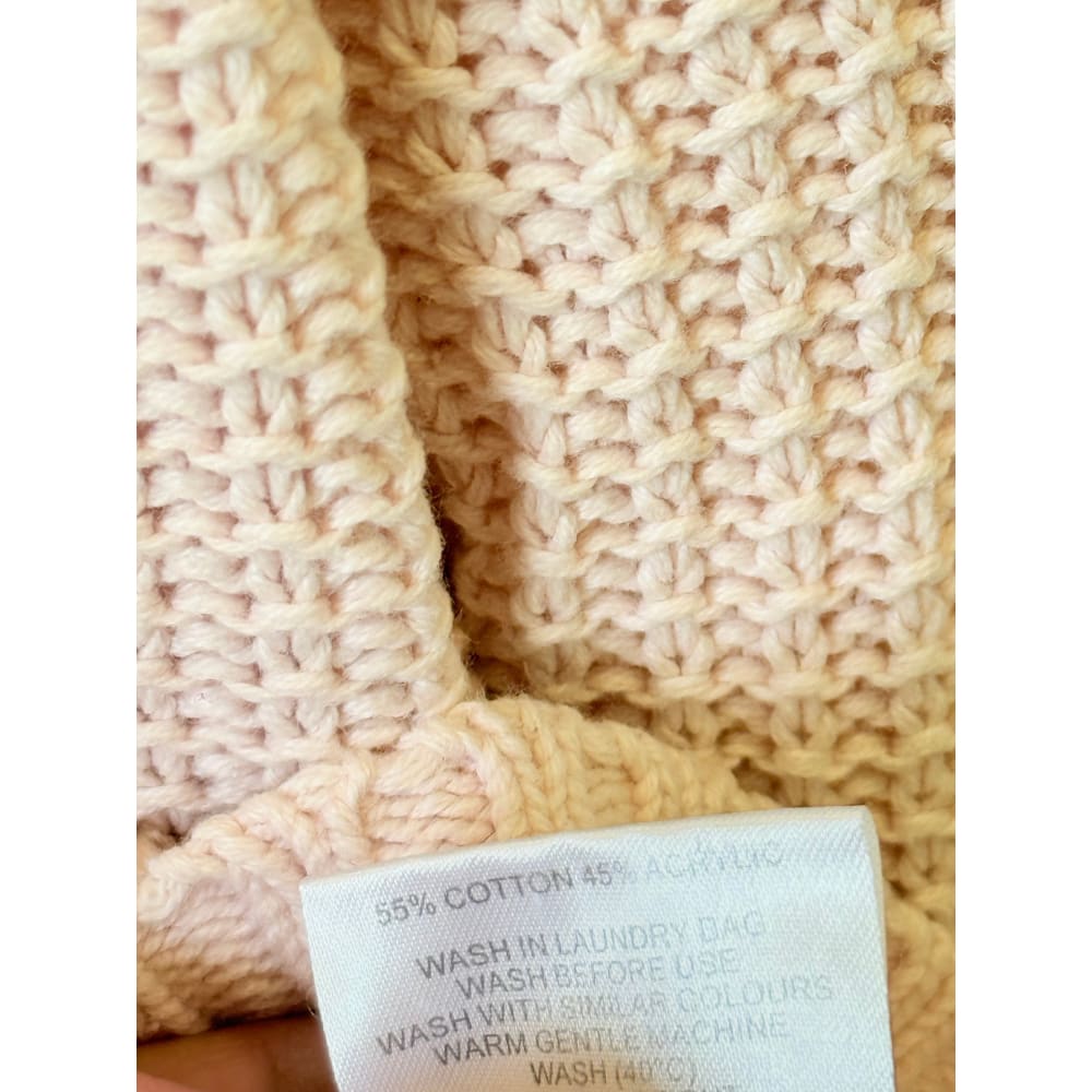Zest pale pink cable knit cowl neck sweater – size s | cosy relaxed fit - sweaters condition: used - top women’s apparel