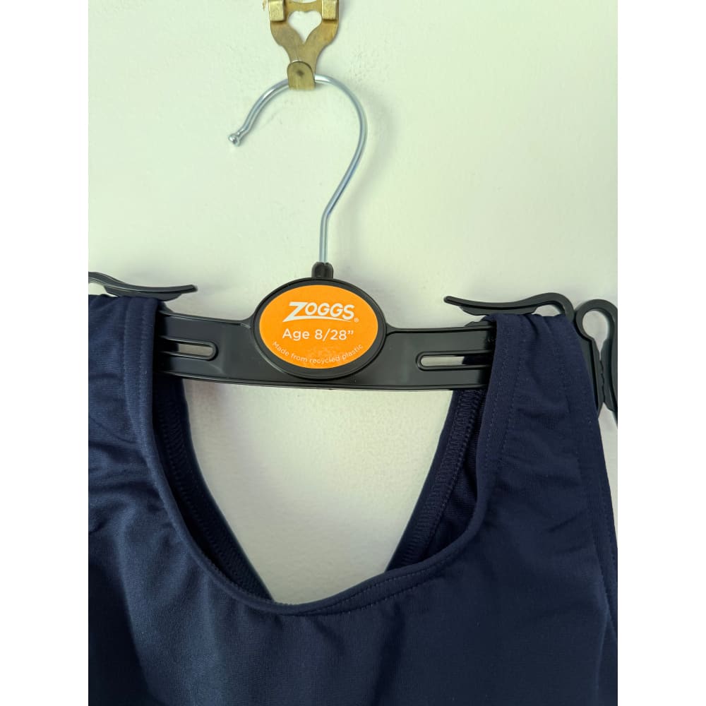 Zoggs size 8 cottesloe sportsback girls swimsuit – navy | durable & comfy for lessons or play - one-piece swimsuits