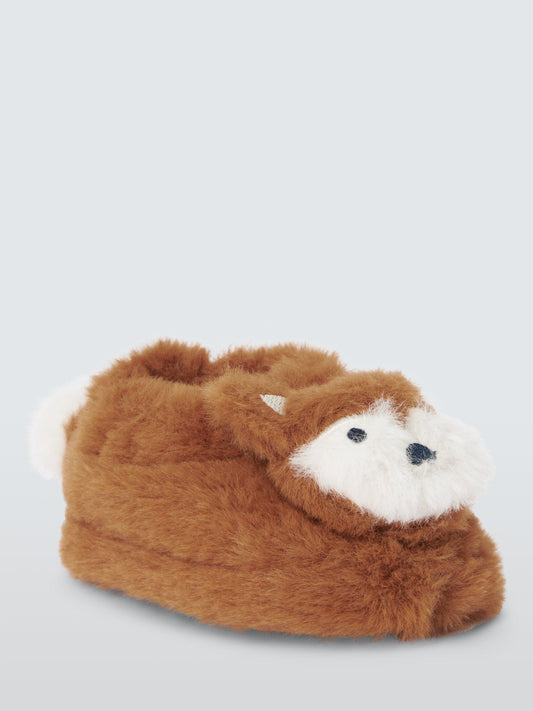 John lewis baby fluffy fox slippers – orange 0–3 months - baby & toddler boots shoes children’s apparel