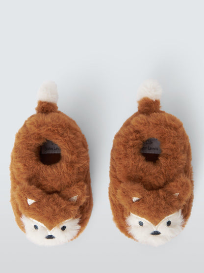 John lewis baby fluffy fox slippers – orange 0–3 months - baby & toddler boots shoes children’s apparel