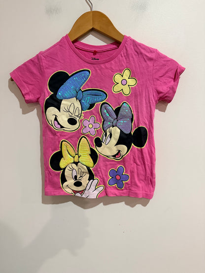 Disney Minnie Mouse Pink Graphic Tee - Size 4
