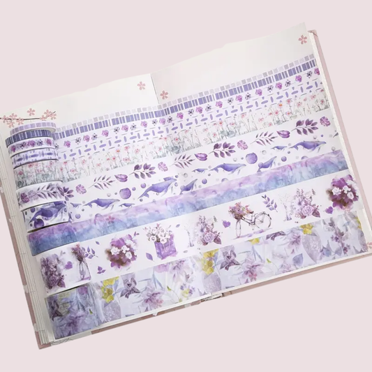 10 Pc Lavender Washi Tape