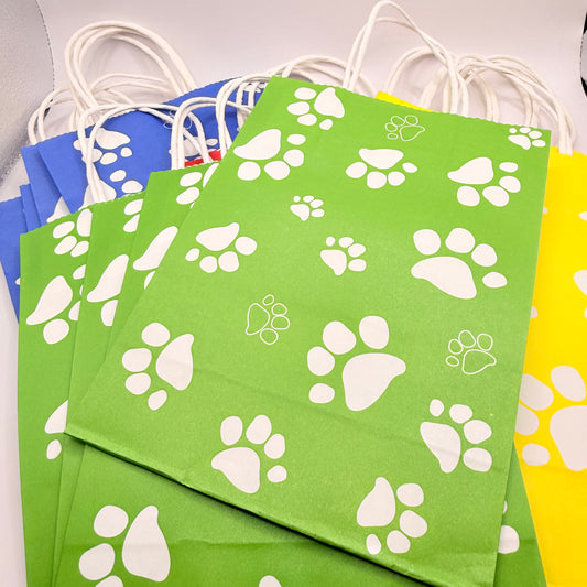 14x paw print gift / party favour bags - gift bags original photo - what’s new seasonal & holidays decorations