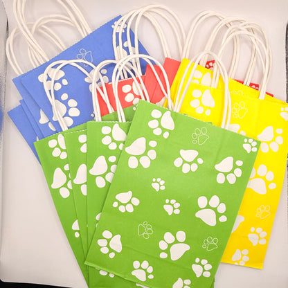 14x paw print gift / party favour bags - gift bags original photo - what’s new seasonal & holidays decorations