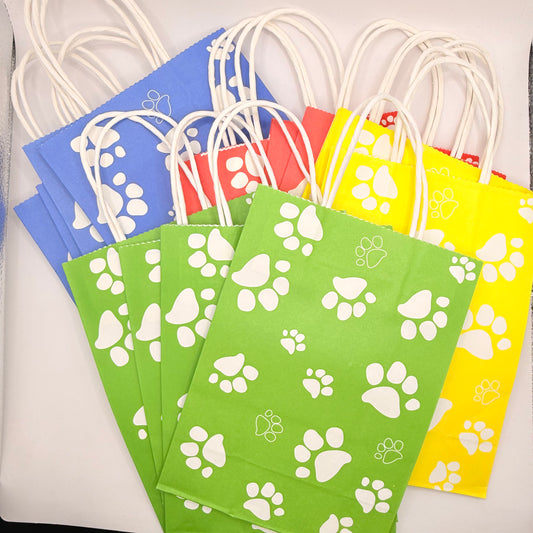 14x paw print gift / party favour bags - gift bags original photo - what’s new seasonal & holidays decorations