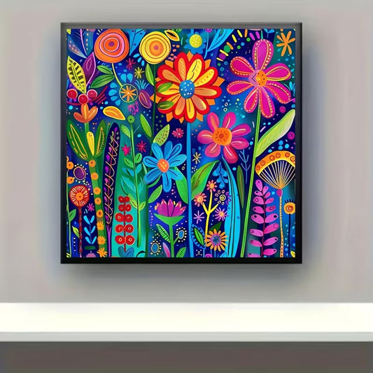 30x30cm Vibrant Floral Diamond Art Kit