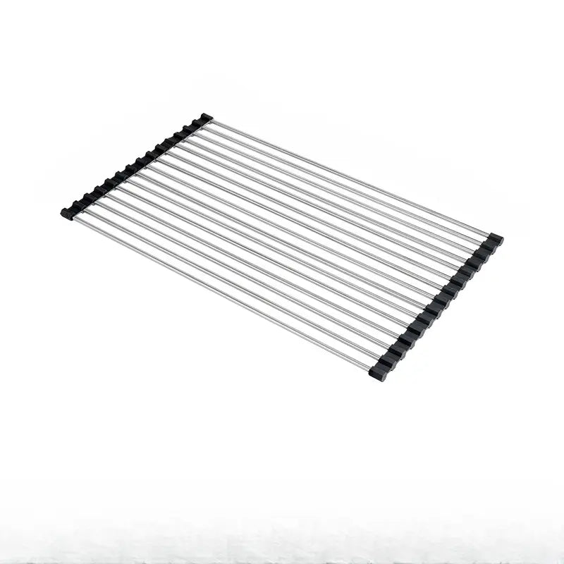 Roll-Up Stainless Steel Dishwash Rack (Black)