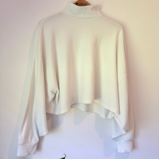 Bershka Cropped Mock Neck Jumper - M