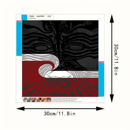 30x30cm Maori Flag Design Diamond Art Kit