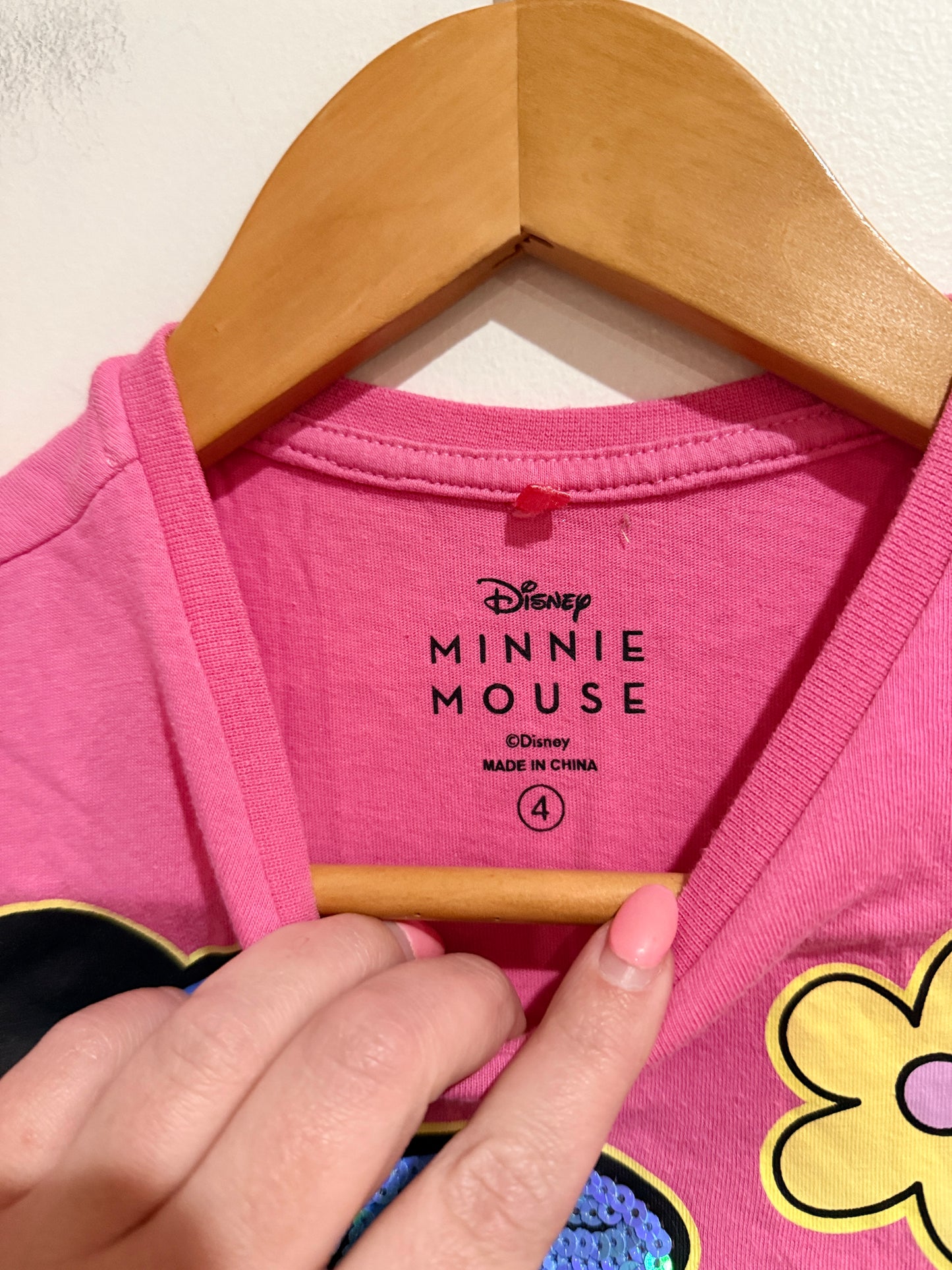 Disney Minnie Mouse Pink Graphic Tee - Size 4