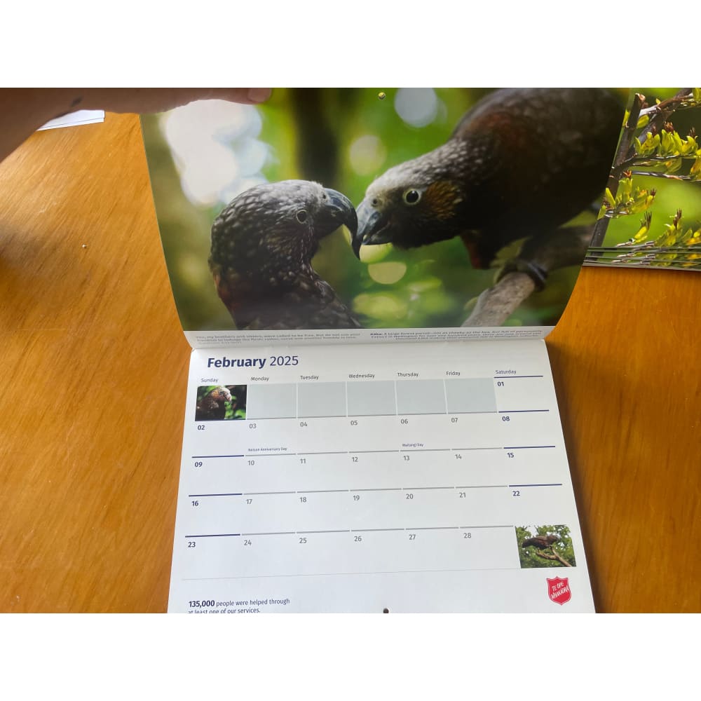 2025 the salvation army nz birds calendar - wall calendars home&living materials