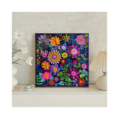 20x20cm Vibrant Flower Diamond Art Kit