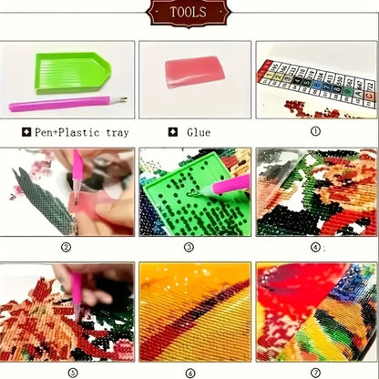 20x20cm Vibrant Town Diamond Art Kit