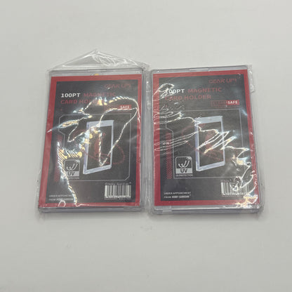 2‑pack hobby guardian 100 pt magnetic card holder – uv protection - clear - collectible trading cards habit product