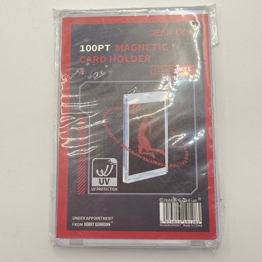 2‑pack hobby guardian 100 pt magnetic card holder – uv protection - clear - collectible trading cards habit product