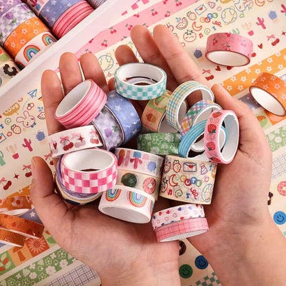 Cute Floral Washi Tape Set – 32 Rolls