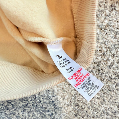 2tu kids’ go find your adventure hoodie (size 7 yrs) – stone beige - hoodies baby clothing