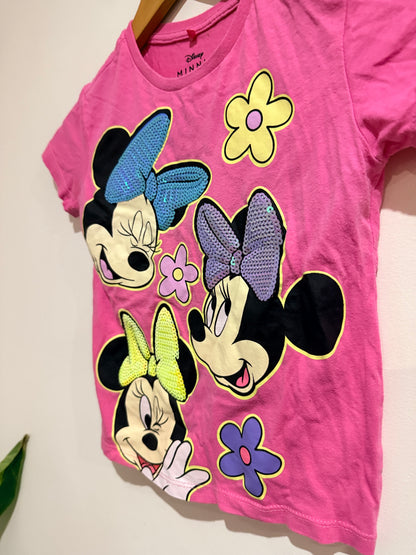 Disney Minnie Mouse Pink Graphic Tee - Size 4