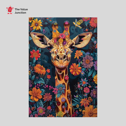 30x40cm Floral Giraffe Diamond Art Kit - Brand New DIY Craft Project
