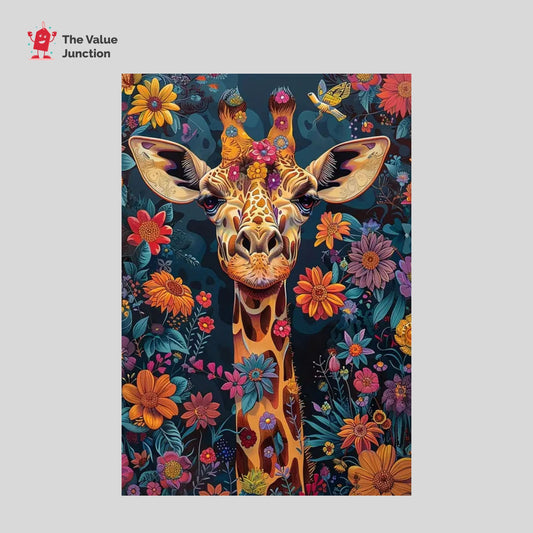 30x40cm Floral Giraffe Diamond Art Kit - Brand New DIY Craft Project