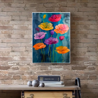 30×40 cm vibrant poppy diamond art kit – full drill - mosaic kits from google - what’s new crafts