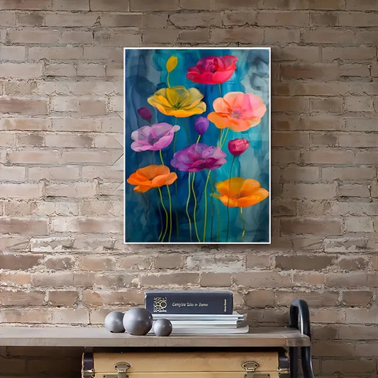 30×40 cm vibrant poppy diamond art kit – full drill - mosaic kits from google - what’s new crafts