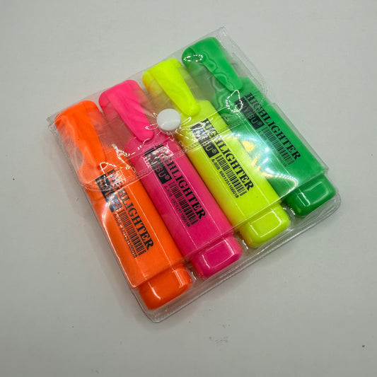 4-pack fluorescent highlighters – assorted colors - highlighters stationery