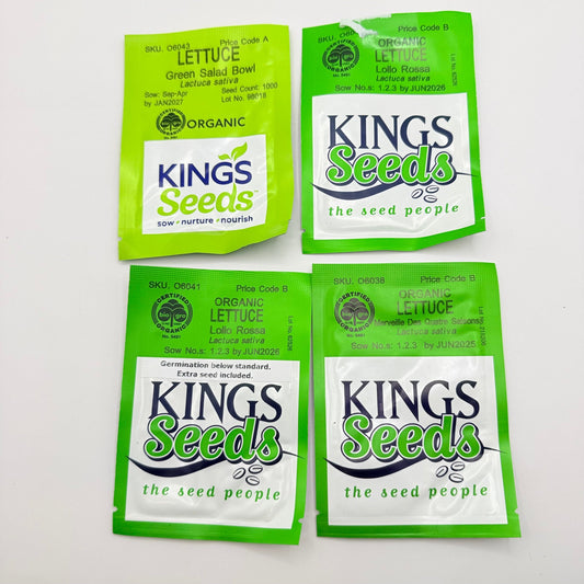 4 pack kings seeds organic lettuce seed - seeds home&living materials