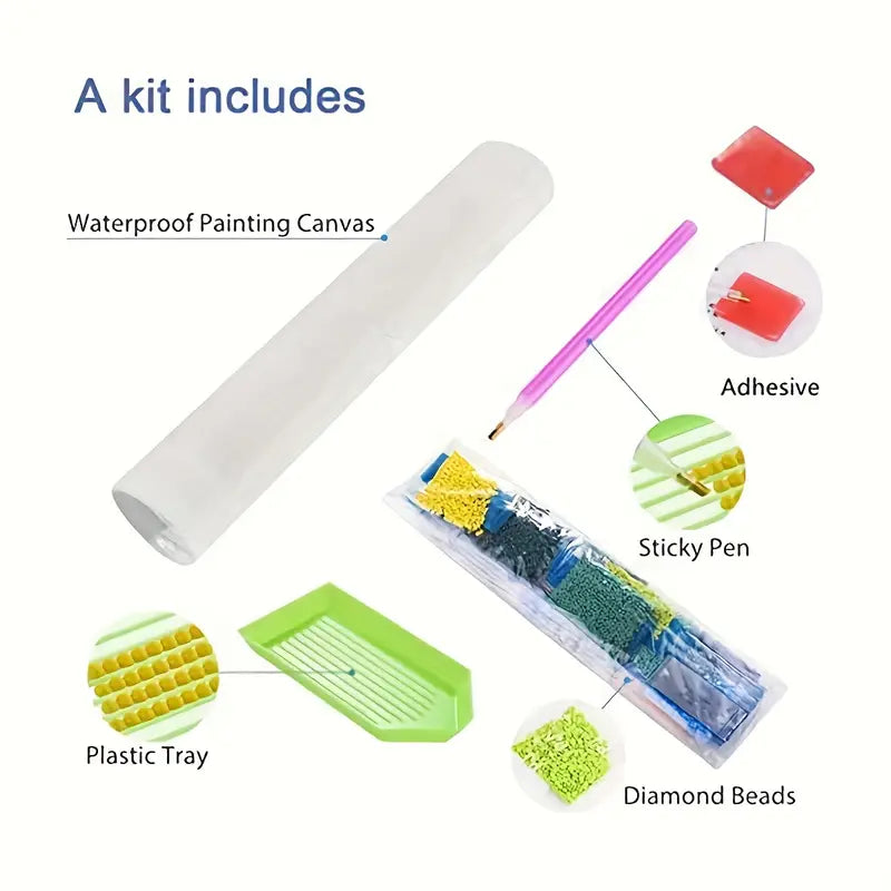 40x40cm vibrant flower diamond art kit – full drill canvas craft set - drawing & painting kits crafts