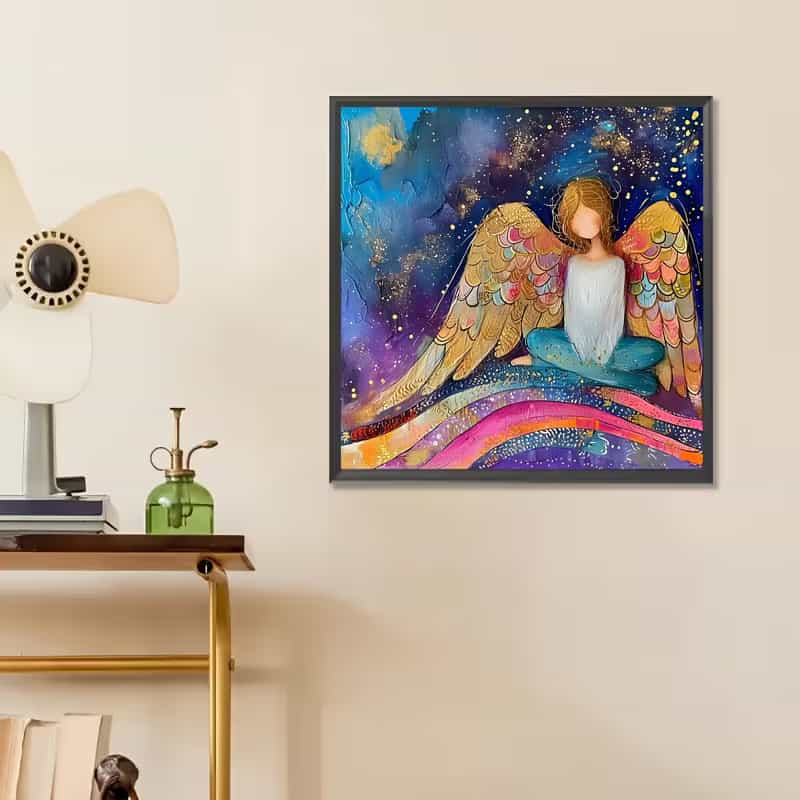 5D Diamond Painting Kit – Colorful Angel 30x30cm