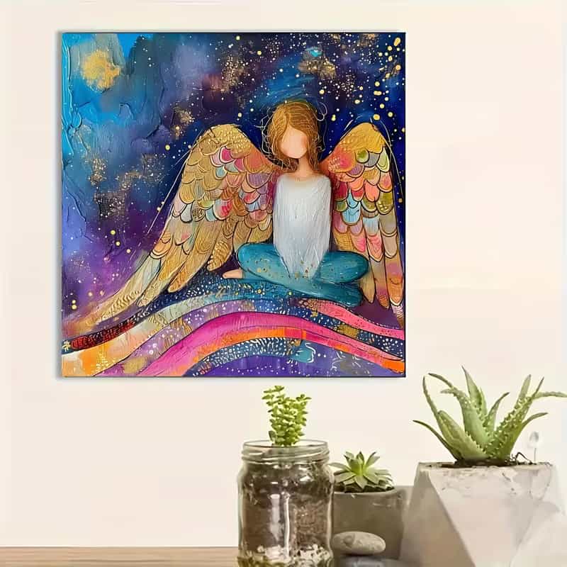 5D Diamond Painting Kit – Colorful Angel 30x30cm