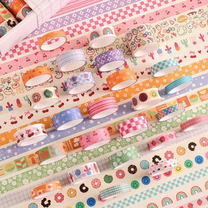 Cute Floral Washi Tape Set – 32 Rolls