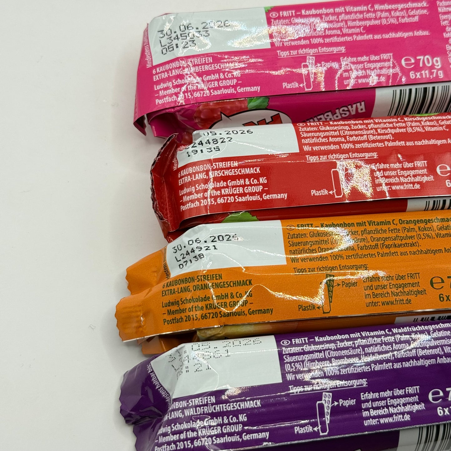 4x FRITT Fruit Chews Variety Pack