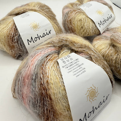 Gradient Mohair Blend Yarn Set – 4 × 25 g Skeins